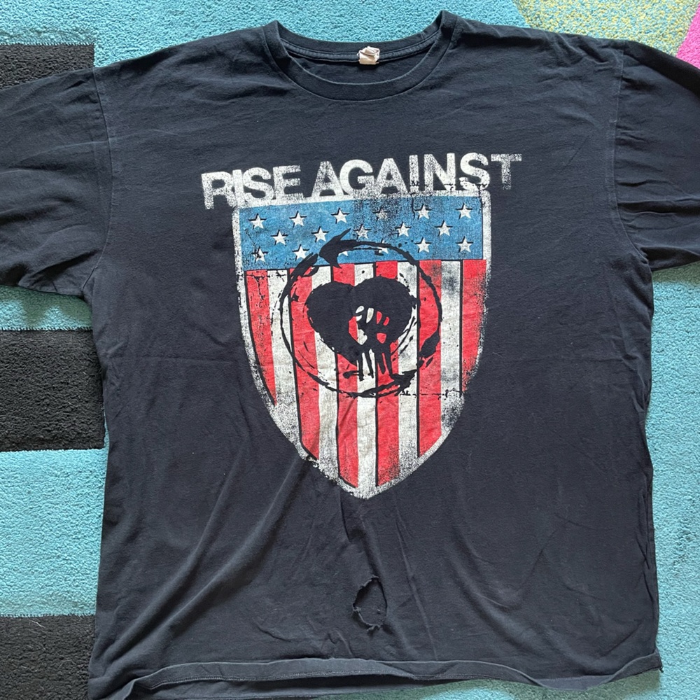 Rise Against Black Graphic T-Shirt